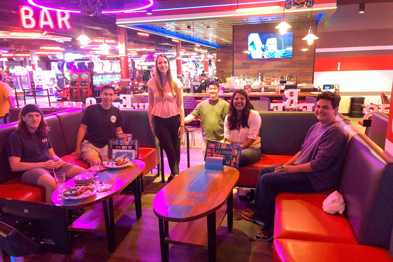 EAI Technologies team at a company bowling outing